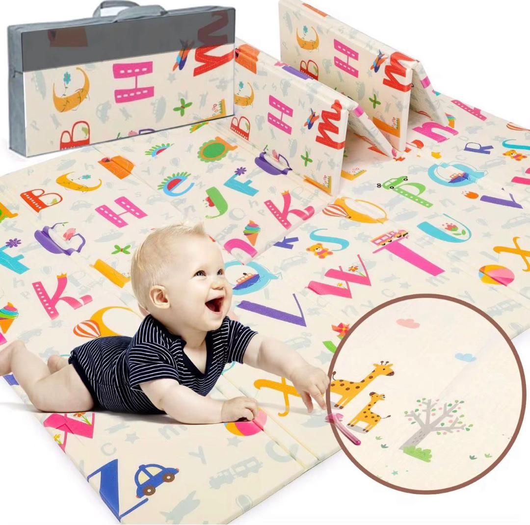 Tapis de jeu pliable bébé à motifs alphabet